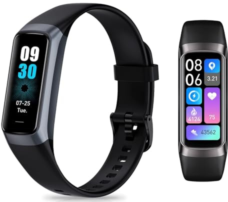 Gudemoore Fitness Tracker Watch,Activity Trackers with Heart Rate/Step Counter/Calories/Stopwatch,Fitness Watch with 1.10''AMOLED Touch Screen,IP68 Waterproof,For Android and iOS Phones