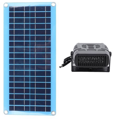 Asixxsix Solarheizung, 30-W-Solarpanel-Heizungen, Tragbare Autoheizung, Entfroster, Windschutzscheibenheizung, Hühnerstallheizung für den Winter, Solarbetriebene Gewächshausheizungen