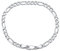 SILVEGO Herren Armband aus 925 Sterling Silber Typ Figaro 4mm breit (20)
