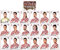 CAGO Lot de stickers à collectionner Panini Coupe du monde 2018 - Équipe de Croatie (312-331)