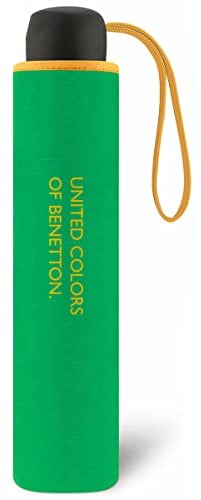 United Colors of Benetton Mini-Regenschirm für Damen, 8 Speichen, 95 cm Durchmesser, grün (Grün) -