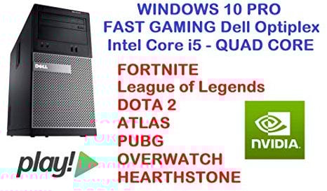 Dell OptiPlex Gaming Tower Intel Core i5 2nd Gen 16GB RAM 240GB SSD + 500 GB Windows 10 Pro GeForce GT 710 2GB Graphics Desktop PC Computer (Renewed)