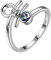 Aurora Tears Waage Ring Zodiac verstellbare Ringe 925 Sterling Splitter Mystic Rainbow Topaz Konstellation offener Ring Horoskop Schmuck für Frauen und Mädchen DR0087T