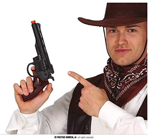 Fiestas Guirca PISTOLA Vaquero Negra 30 CMS, Schwarz