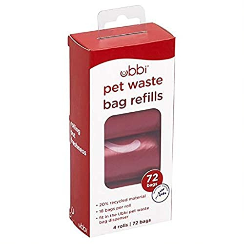 Ubbi Dog Poo Bags, Guaranteed Leak Proof and Extra Thick Waste Bag Refill Rolls For Dogs, Lavender Scented, 4 Rolls, 72 Count