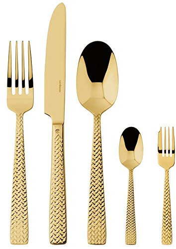 SAMBONET - Servizio 30 Pz Monoblocco Cortina Pvd Gold