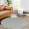 HomebyHome Teppich Wohnzimmer 120 cm Rund Natur Einfarbig Design - Schlafzimmer Teppich Kurzflor Extra Weich Pflegeleicht Gabbeh Optik Teppiche für Küche Esszimmer Jugendzimmer Kinderzimmer