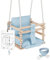 MAMOI® Babyschaukel, Schaukel Indoor, Holzschaukel für Baby und Kinder, Kinderschaukel, Schaukeln aus Holz, Kleinkinderschaukel für kinderzimmer und türrahmen, 3 in 1
