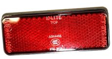 Reflektor für Rückleuchte kompatibel mit Baotian BT49QT-9, Benzhou YY50QT | Roter Reflektor zur Montage unter dem Rücklicht für Roller; kompatibel mit FLEX-TECH Speedy 4T AC, JINLUN JL50QT-5 4T AC