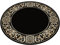 Belle Arti Runder Teppich Wohnzimmer Schlafzimmer Wonzimmerteppich Kurzflorteppich Rund 150 Durchmesser in schwarz Gold, Vintage Style, Barock, Anti-Rutsch, 100% Rayon Viskose - schwarz, 150 cm, Rund