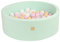 MEOWBABY Bällebad Baby - Rund 90x30cm Ball Pit für Kinder ab 1 Jahr mit 150 Bälle - Weiches & Sicheres Bällepool, Cotton, Minze