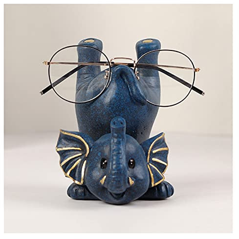 Dekorativer Brillenhalter Harzbrillenhalter für Lesebrillen, Sonnenbrille, Organizer Dekorativer Ausstellungsständer für Büro- und Wohnkultur (Elefant) Präsentationsständer für Büro, Schreibtisch