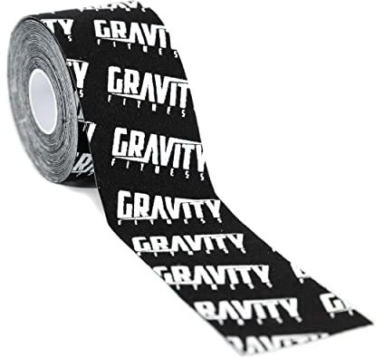 GRAVITY FITNESS Kinesiologie-Tape und Anti-Schweiß-Griffband für Sport, Reha & Heben, 5 m Rolle, Griff- und Daumen-Tape, Schulter-, Handgelenk- und Knieschmerzlinderung für Muskelunterstützung und