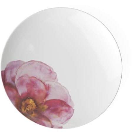 Villeroy & Boch Plato Llano Coupe Rose Garden, 28,5 X 28,5 X 3,5 Cm, Porcelana Premium, Blanco/Rosa