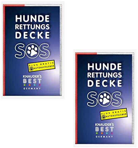 KNAUDER`S Best Hunde-Rettungsdecke Erste-Hilfe Tragehilfe - Doppelpack - 2 Stück