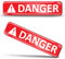SkinoEu® 2 x Adesivi Resinati 3D Gel Stickers Danger Per Moto Motociclo Auto Finestrìno Porta Casco Scooter Skateboard Bici PC Laptop Tablet Tuning KS 103