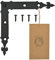 MORIA DESIGNEcken ‎‎‎‎‎‎150 x 150 x 2 mm |Ecken für Fensterladen, dekorative Metallecke, Zierwinkelband,dekorative Ecke, Scheinwinkelband für Fenster | Pulverbeschichtet | Schwarz - Matt