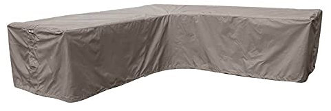 Raffles Covers Loungemöbel Abdeckhaube L-Form 230 x 230 x 90 H: 70 cm | Atmungsaktiv | Wasserdicht | UV - beständig | Doppelt genähte, PU-versiegelte Naht | Elastischer Kordelzug |