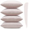 Sungeek 4er Set Samt Kissenbezüge 45x45 cm, Dekorativ Zierkissenbezüge Weich Kissenbezug Dekokissen Sofakissen Couchkissen Deko Bezug Kissenhülle für Sofa Schlafzimmer Wohnzimmer (Hellrosa)