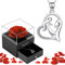 Konservierte Rosen Muttertagsgeschenk, Herz Kette Halskette für Damen, Echte Rose Blume Schmuck Geschenkebox für Mama Frauen am Muttertag und Geburtstag -B