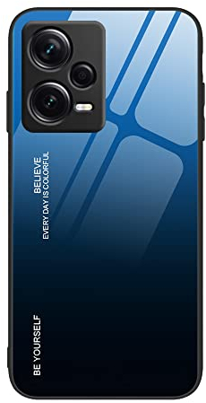 GOKEN Vidrio Degradado Funda para Xiaomi Redmi Note 12 Pro 5G, Carcasa con Parte Posterior de Vidrio Templado + Marco de TPU de Silicona Suave, Resistente Arañazos Case Cover (7)