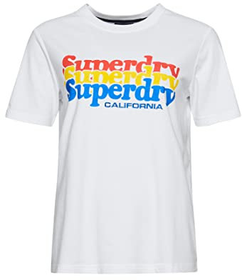 Superdry Damen Vintage Scripted INFILL Tee Businesshemd, Optic, 36