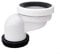 DAZZLEEX Boquilla de conexión de inodoro para inodoro excéntrica recta, boquilla de cambio de inodoro, tubo de drenaje de inodoro (compensación de 5 cm)