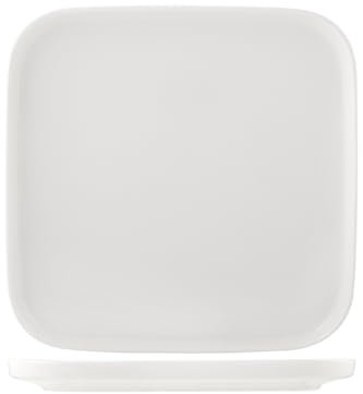 H&H Madrid Plato de porcelana blanca cuadro, 28 cm