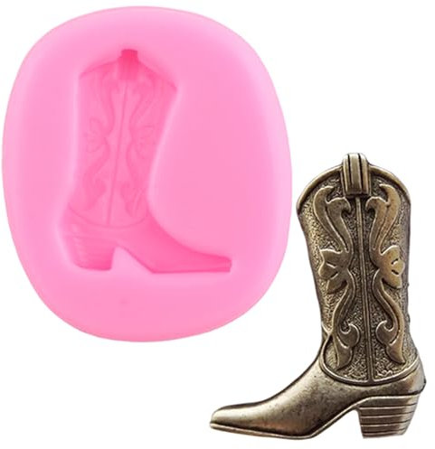 XMOLDNMS 3D Boot Silicone Molds Cowboy Boot Fondant Mold For Cake Decorating Cupcake Topper Candy Chocolate Gum Paste Polymer Clay