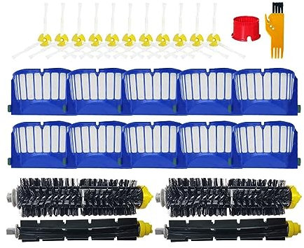 YAXRO Compatibile for iRobot Roomba Serie 600 605 671 692 630 631 650 651 655 660 585 595 680 Robot aspirapolvere Filtro Hepa Spazzola Laterale Principale Ruota Anteriore (Color : 1 PCS)