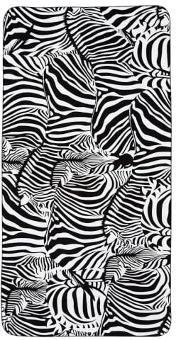 Kleine Wolke Handtuch Zebra Schwarz-Weiß 50x100 cm | OEKO-TEX zertifiziert, 185 g/qm, maschinenwaschbar, 100% Polyester