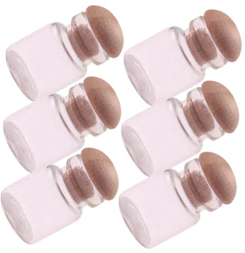 Toyvian 6stücke Miniatur-glasflaschen Transparente Deko Für Puppenhaus Realistische Glasbehälter Für Kleine Räume Haus Dekoration Und Kreative Gestaltung