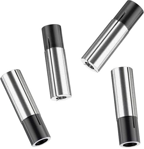4 Pack 1/4 to 1/8 Collet Adapter CNC Collet Adapter Sets High-Carbon Steel Collet Reducer Engraving Bit Router Converter for Router and Engraving Machines
