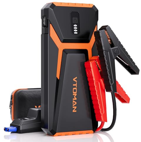 VTOMAN V10 Avviatore di Emergenza Power Pack 3500A, Booster per Batteria Auto (Fino a 9.5 litri Benzina o 7.5 litri Diesel) per Veicoli 12V, Power Bank Booster con Ricarica Rapida Tipo C
