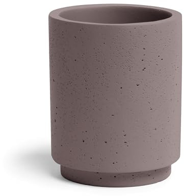 MÖVE Solid Zahnbürstenhalter 7,5 x 7,5 x 9,5 cm aus Zement, Grey