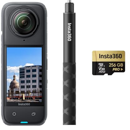 Insta360 X4 Construction Bundle - 360° Construction Camera, 8K30fps 360 HDR Video, 72MP Photo, 11K Timelapses, Supports DroneDeploy, OpenSpace, Cupix, Oculo, WhiteHelmet & More