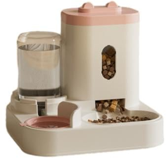 YIYILU Futterspender für Katzen/Lebensmittel, 2-in-1, automatischer Futter- und Wasserspender für kleine Haustiere