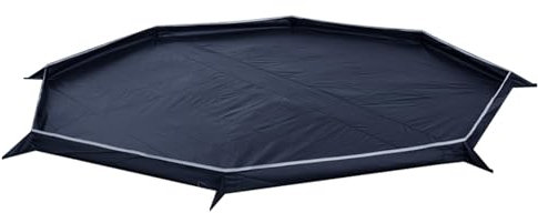 Octagonal Bathtub Floor Mat - 290cmPyramid Tent Floor Mat Waterproof Mat | Picnic Beach Mat | Picnic Floor Black Tent Floor Saver Mat | Camping Tent Floor Tarp Lightweight Ground Sheet Mat for Outdoor