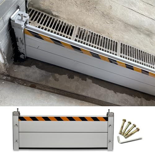 FGDIUCVN 40 cm/15,7 Hohes Garagentor-Hochwasserbarriere-Schwellenset, Abnehmbarer Wasserschutz für Kellerfenster, Hochwasserschutzplatten im Aluminium-Einheitsmodul-Design, 1 m - 4 m (Farb