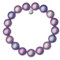 Leslii Reflective Pearls Perlen-Armband Magic 3D-Effekt (Lila Multi Ø 12mm)
