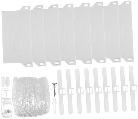 GREENADSCAPE 1 Set Vertikale Jalousie Zubehör Für Vorhänge 20 Perlen 10 Lamellen 10 Haken 4 Clips 1 Haken Ersatzteile Für Fensterdekoration Und Jalousien Zubehör
