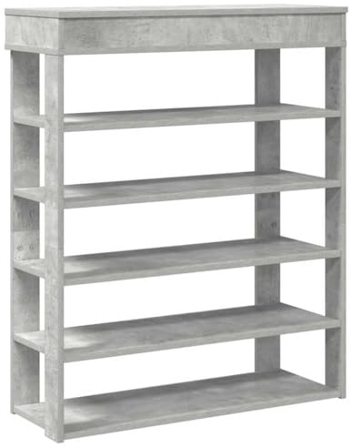 vidaXL Schuhregal Betongrau 80x30x98 cm Holzwerkstoff
