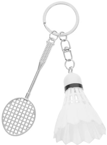 PRETYZOOM Kreativer Badminton SchlüSselanhäNger, Zinklegierung, Federball Design, Leicht Und Tragbar, Perfekt FüR Badminton Liebhaber, Mehrfarbig