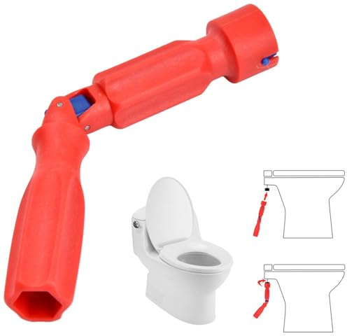 YOYEAH WC Sitz Montageschlüssel - Universal Sanitär Werkzeug für effiziente WC Sitz Befestigung und kein lästiges Handgelenk-Drehen mehr - Rutschfester Griff - Multifunktional mit 10/13 mm Muttern