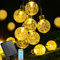 AUAUY Solar Lichterkette Aussen Wetterfest, 7M 50 LED 8 Modi IP65 Solarlichterkette Kristall Kugeln Außen/Innen Lichter Beleuchtung für Balkon Terassen Garten Bäume Weihnachten Partys Fenster-Warmweiß
