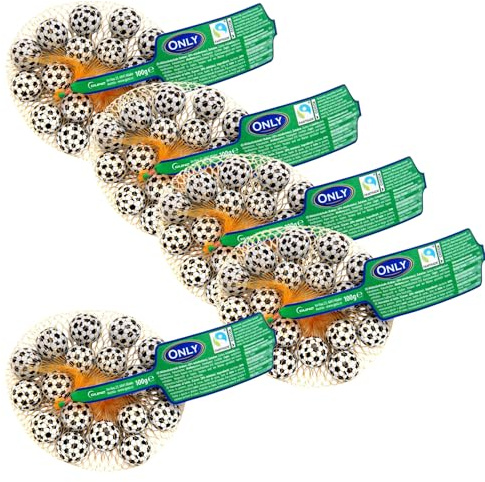 5x 84 g Schoko Fußbälle im Netz Schokolade Geschenk