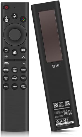 Telecomando Nove tasti di scelta rapida Solar Voice per SMS Smart TV, telecomando universale, telecomando vocale sostitutivo con USB Type-C, compatibile con telecomando SMS Smart TV - Nero
