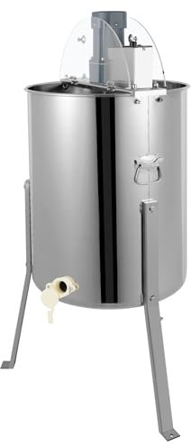 Elektrischer Honigschleuder 140W 4 Rahmen Honigextractor Imker Zubehör 270U/min Edelstahl Honigtrennzentrifuge mit Geschwindigkeitsregler, für den Hobbyisten oder Kleinen Imker