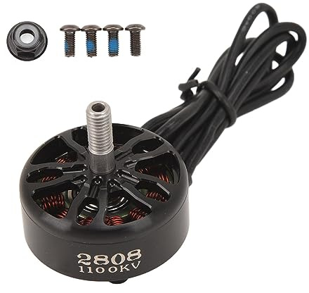 BuyWeek A2808 Brushless Motor, 1100KV Drohnen Bürstenloser Motor für FPV Quadcopter, Aluminiumschale Ruhiger Betrieb Ultraleicht
