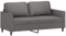 Eleganz Futon Sofa 2-Sitzer Grau 140 cm Kunstleder – Modernes Schlafsofa für Wohnzimmer oder Gastraum, platzsparend & pflegeleicht